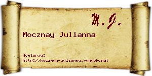 Mocznay Julianna névjegykártya